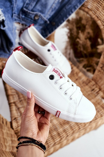 Vrijetijdsschoenen voor dames Big Star GG274005 Wit-rode kleur 2