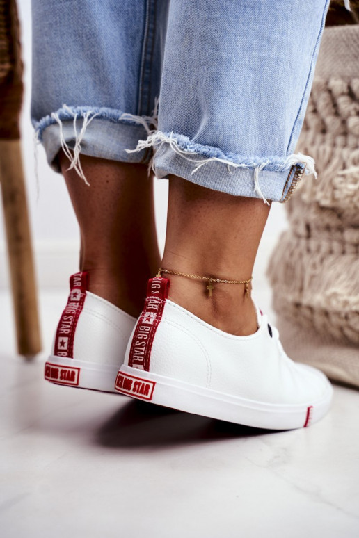 Vrijetijdsschoenen voor dames Big Star GG274005 Wit-rode kleur