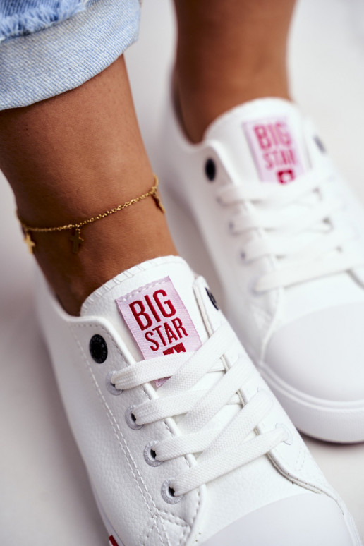 Vrijetijdsschoenen voor dames Big Star GG274005 Wit-rode kleur
