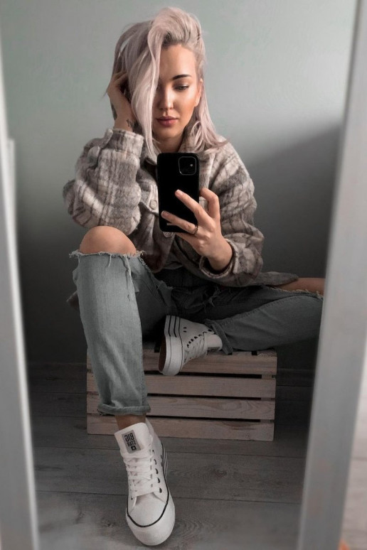 Vrijetijdsschoenen Big Star witte kleur GG274013 Vrijetijdsschoenen Big Star witte kleur GG274013