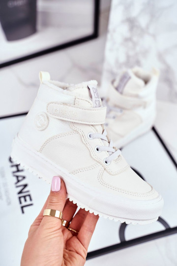 Verwarmde sportschoenen voor kinderen Big Star GG374041 witte kleur