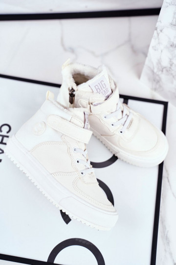 Verwarmde sportschoenen voor kinderen Big Star GG374041 witte kleur 2