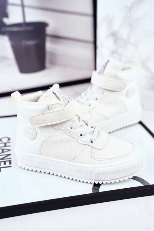 Verwarmde sportschoenen voor kinderen Big Star GG374041 witte kleur