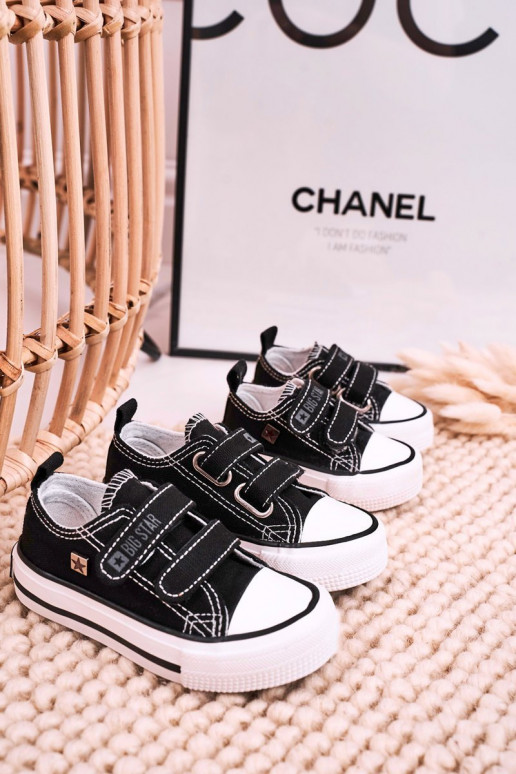 Vrijetijdsschoenen voor kinderen met zelfklevende sluitingen BIG STAR HH374200 zwarte kleur Vrijetijdsschoenen voor kinderen met zelfklevende sluitingen BIG STAR HH374200 zwarte kleur