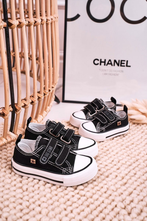 Vrijetijdsschoenen voor kinderen met zelfklevende sluitingen BIG STAR HH374200 zwarte kleur Vrijetijdsschoenen voor kinderen met zelfklevende sluitingen BIG STAR HH374200 zwarte kleur