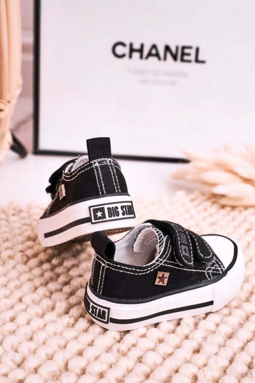 Vrijetijdsschoenen voor kinderen met zelfklevende sluitingen BIG STAR HH374200 zwarte kleur Vrijetijdsschoenen voor kinderen met zelfklevende sluitingen BIG STAR HH374200 zwarte kleur