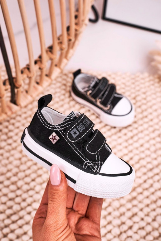 Vrijetijdsschoenen voor kinderen met zelfklevende sluitingen BIG STAR HH374200 zwarte kleur Vrijetijdsschoenen voor kinderen met zelfklevende sluitingen BIG STAR HH374200 zwarte kleur