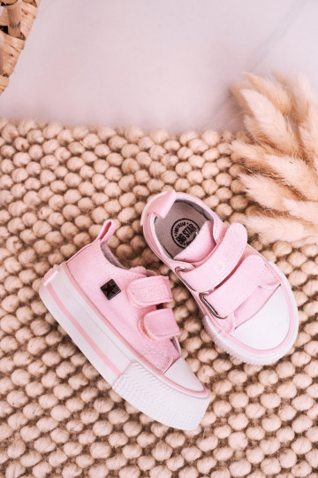Vrijetijdsschoenen voor kinderen met zelfklevende sluitingen BIG STAR HH374203 roze kleur 2