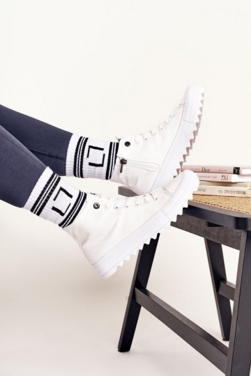 vrijetijdsschoenen met zolen met brede zolen BIG STAR FF274241 witte kleur