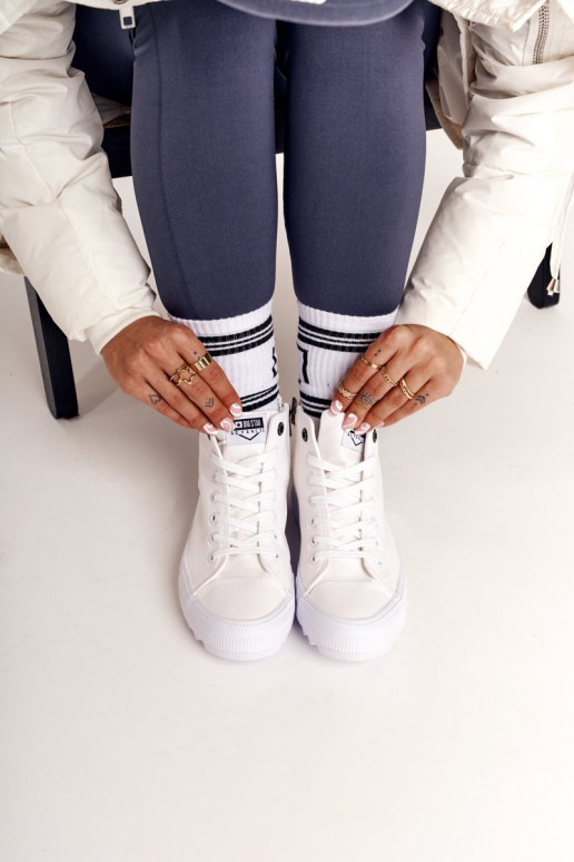 vrijetijdsschoenen met zolen met brede zolen BIG STAR FF274241 witte kleur vrijetijdsschoenen met zolen met brede zolen BIG STAR FF274241 witte kleur