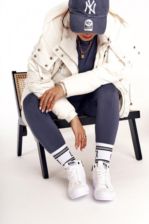 vrijetijdsschoenen met zolen met brede zolen BIG STAR FF274241 witte kleur vrijetijdsschoenen met zolen met brede zolen BIG STAR FF274241 witte kleur