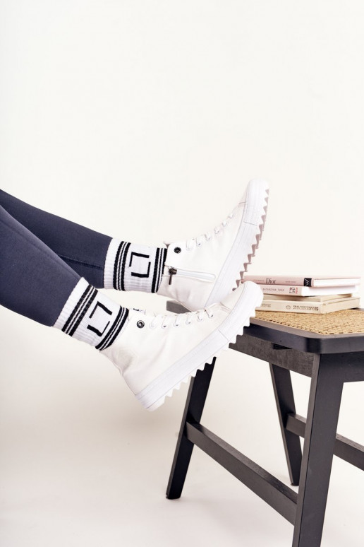 vrijetijdsschoenen met zolen met brede zolen BIG STAR FF274241 witte kleur vrijetijdsschoenen met zolen met brede zolen BIG STAR FF274241 witte kleur