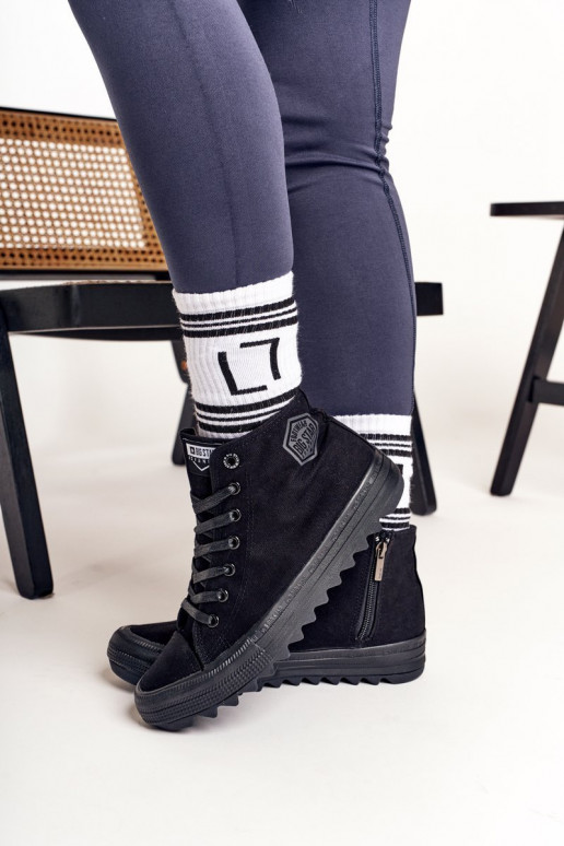 vrijetijdsschoenen met zolen met brede zolen BIG STAR FF274244 zwarte kleur vrijetijdsschoenen met zolen met brede zolen BIG STAR FF274244 zwarte kleur