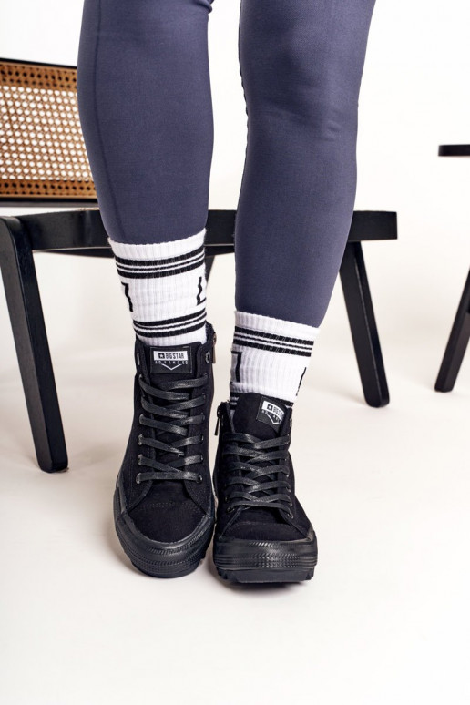 vrijetijdsschoenen met zolen met brede zolen BIG STAR FF274244 zwarte kleur vrijetijdsschoenen met zolen met brede zolen BIG STAR FF274244 zwarte kleur