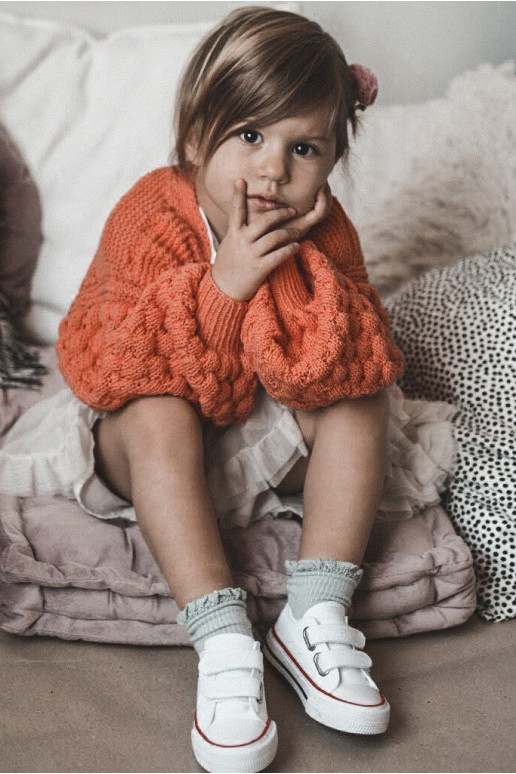 Vrijetijdsschoenen voor kinderen met zelfklevende sluitingen BIG STAR HH374199 witte kleur