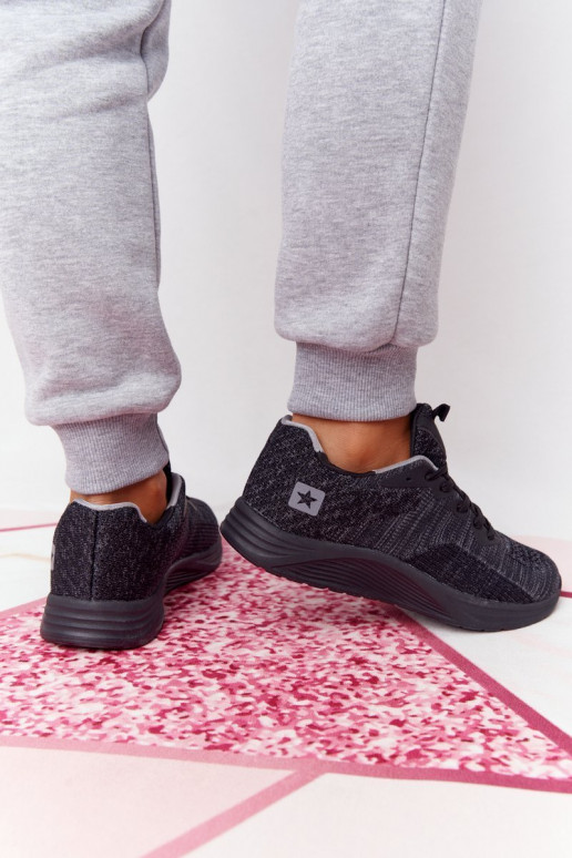 Sportschoenen Comfort Foam zwarte kleur Long Distance Sportschoenen Comfort Foam zwarte kleur Long Distance