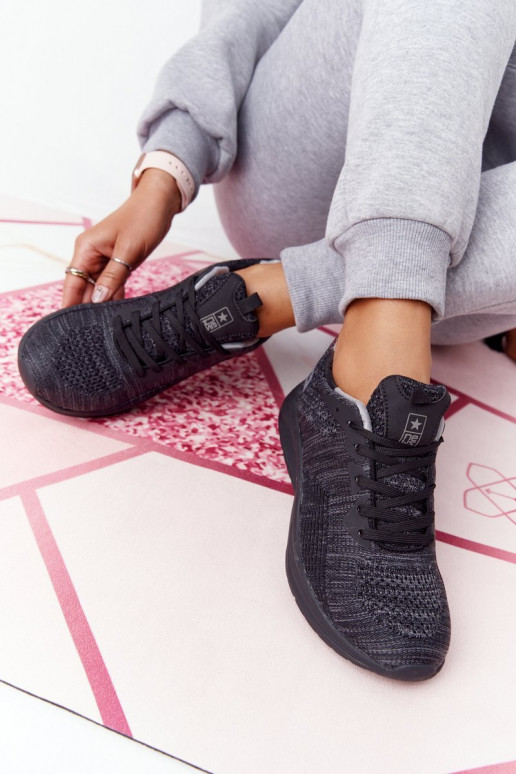 Sportschoenen Comfort Foam zwarte kleur Long Distance Sportschoenen Comfort Foam zwarte kleur Long Distance