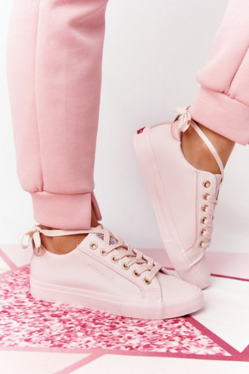 Natuurlijk leren sneakers CROSS JEANS HH2R4004C roze kleur