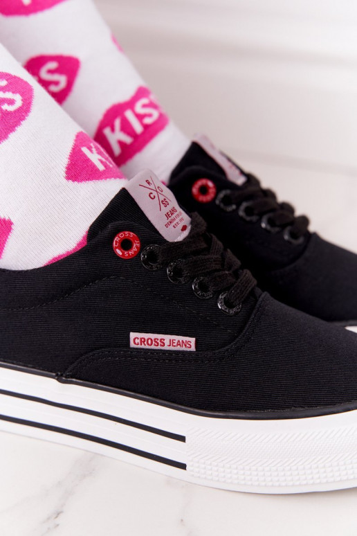 Platform sneakers CROSS JEANS FF2R4002C zwart Platform sneakers CROSS JEANS FF2R4002C zwart