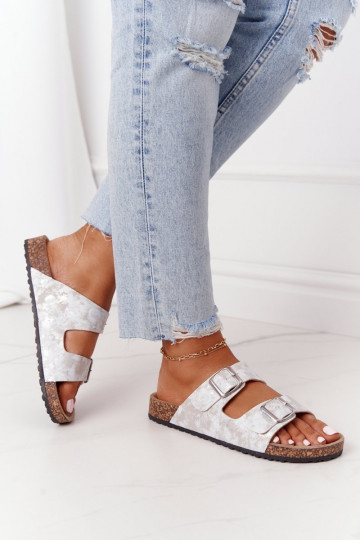 Sandalen met gespen in zilverkleur Vivio 2