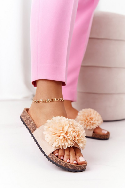 Pantoffels beige Flowerbomb Pantoffels beige Flowerbomb