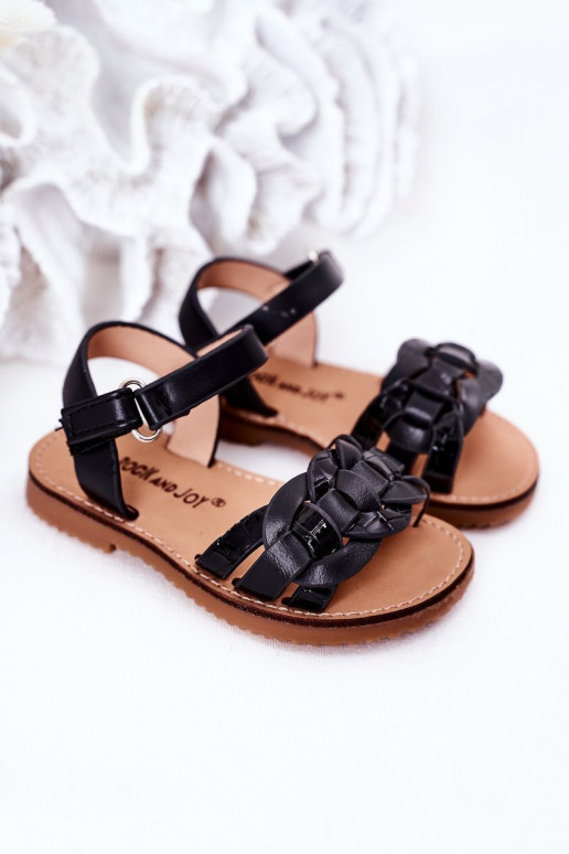Sandalen voor kinderen met slangenprint in de zwarte kleur Baxlee Sandalen voor kinderen met slangenprint in de zwarte kleur Baxlee