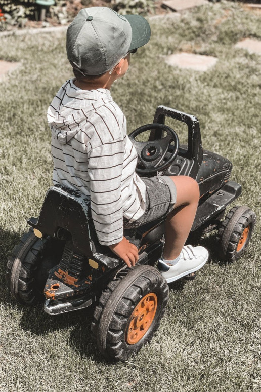 Kindersneakers met zelfklevende sluitingen Wit-zwarte kleur California