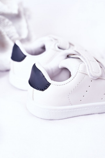 Kindersneakers met zelfklevende sluitingen Wit-donkerblauwe kleur California 2