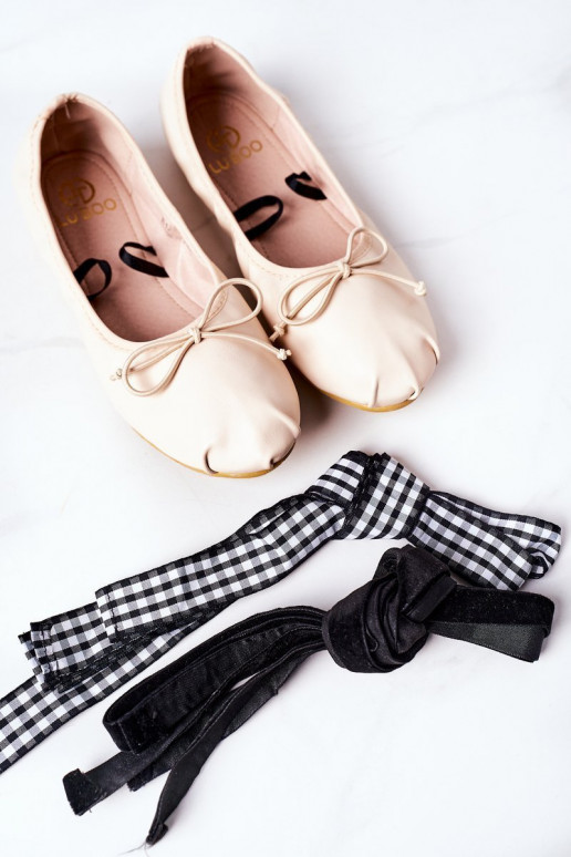 ballerina's met linten Lu Boo Nude ballerina's met linten Lu Boo Nude