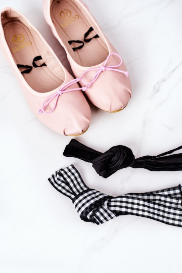 Ballerina's met linten Lu Boo roze 2