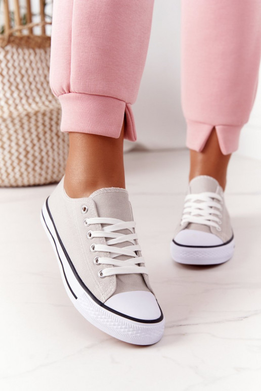 Casual schoenen van klassiek model in grijze kleur