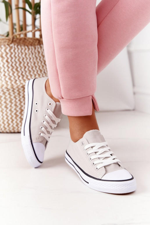 Casual schoenen van klassiek model in grijze kleur