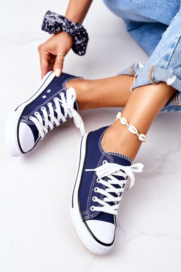 Casual schoenen van klassiek model in donkerblauwe kleur 2