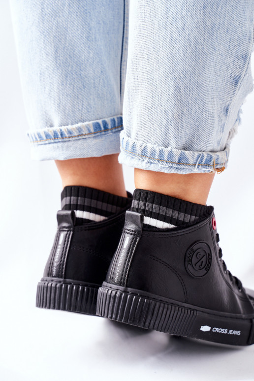 Vrijetijdsschoenen Cross Jeans zwarte kleur II2R4021 Vrijetijdsschoenen Cross Jeans zwarte kleur II2R4021