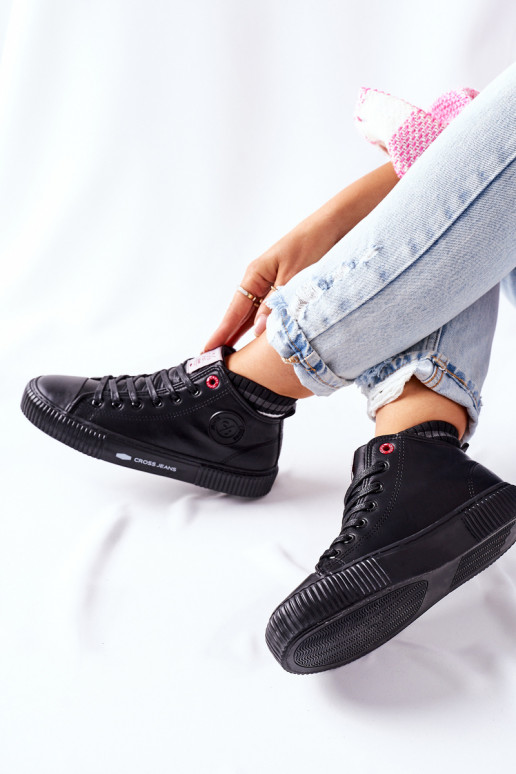 Vrijetijdsschoenen Cross Jeans zwarte kleur II2R4021 Vrijetijdsschoenen Cross Jeans zwarte kleur II2R4021