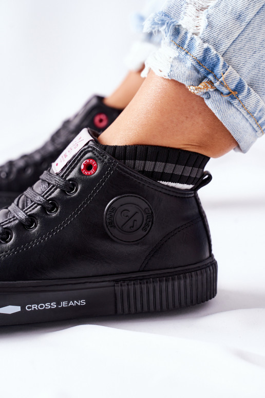 Vrijetijdsschoenen Cross Jeans zwarte kleur II2R4021 Vrijetijdsschoenen Cross Jeans zwarte kleur II2R4021