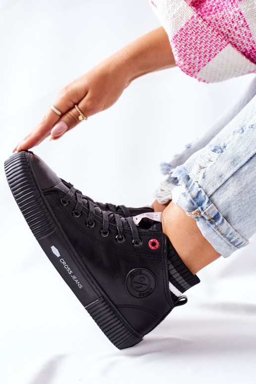 Vrijetijdsschoenen Cross Jeans zwarte kleur II2R4021 Vrijetijdsschoenen Cross Jeans zwarte kleur II2R4021