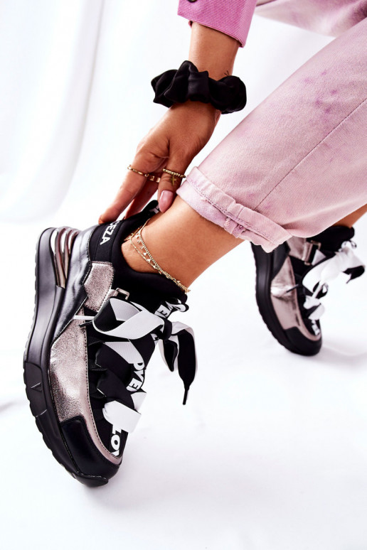 Schoenen in sportstijl Sneakers model schoenen Zwart en zilverkleur Dexla