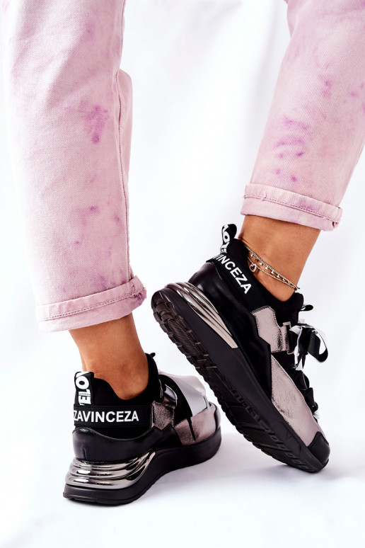 Schoenen in sportstijl Sneakers model schoenen Zwart en zilverkleur Dexla