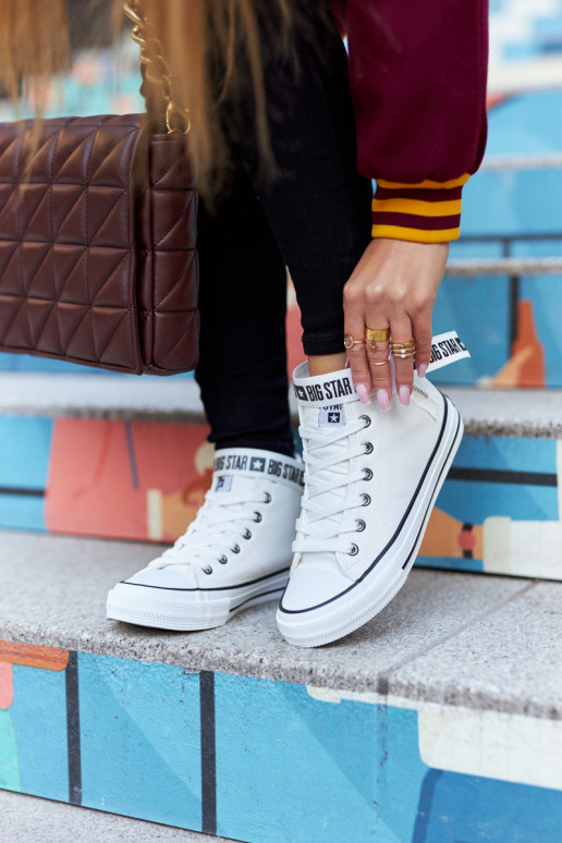 verwarmde vrijetijdsschoenen Big Star GG274027 witte kleur