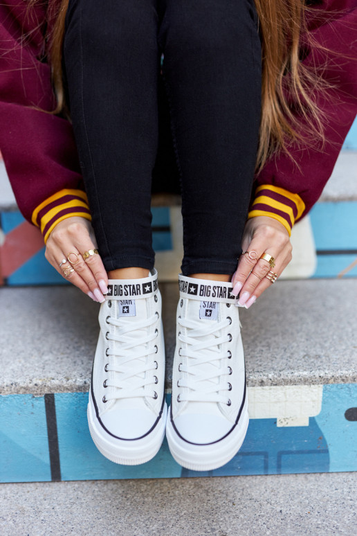 verwarmde vrijetijdsschoenen Big Star GG274027 witte kleur