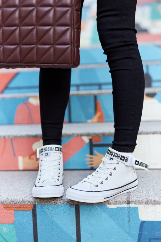 verwarmde vrijetijdsschoenen Big Star GG274027 witte kleur