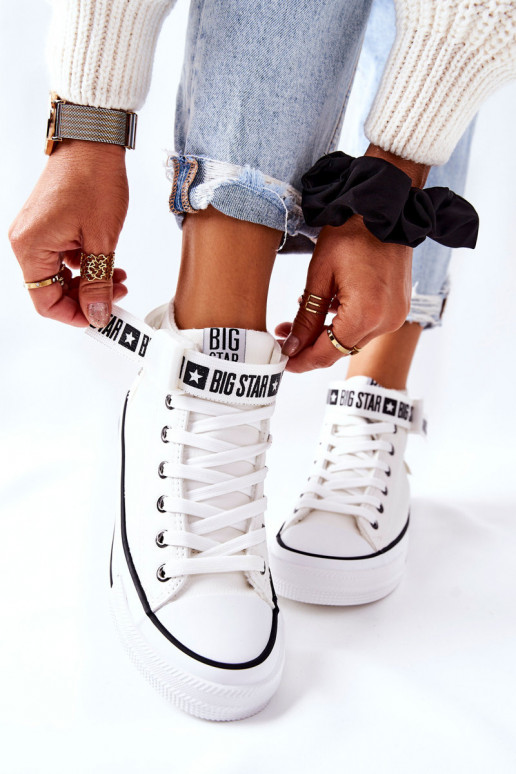 verwarmde vrijetijdsschoenen Big Star GG274027 witte kleur