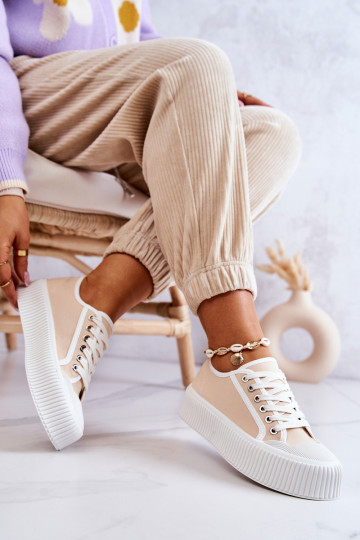 platform sneakers in beige Mischa 2