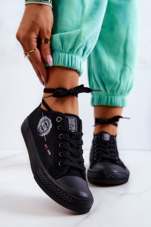 Sneakers vrijetijdsschoenen BIG STAR JJ274A256 zwarte kleur Sneakers vrijetijdsschoenen BIG STAR JJ274A256 zwarte kleur