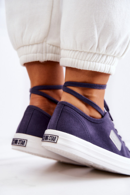 Klassiek model Damesschoenen BIG STAR JJ274494 donkerblauw