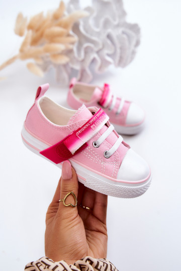 Platte kinderschoenen BIG STAR JJ374078 roze kleur