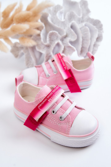 Platte kinderschoenen BIG STAR JJ374078 roze kleur 2