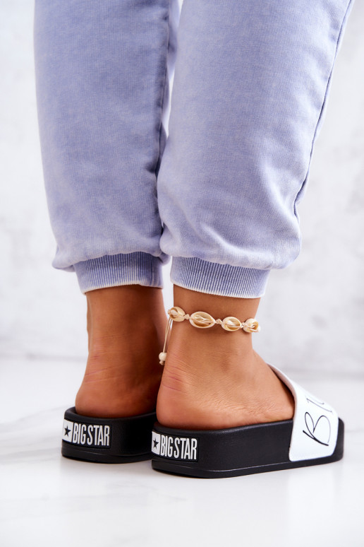 Rubberen damespantoffels Big Star JJ274A275 Zwart en wit Rubberen damespantoffels Big Star JJ274A275 Zwart en wit