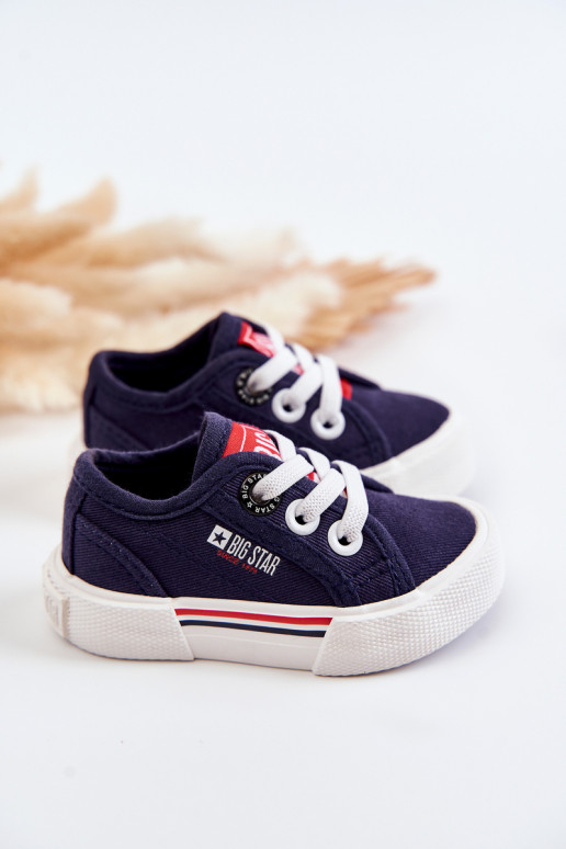 Platte kinderschoenen Big Star JJ374163 donkerblauw
